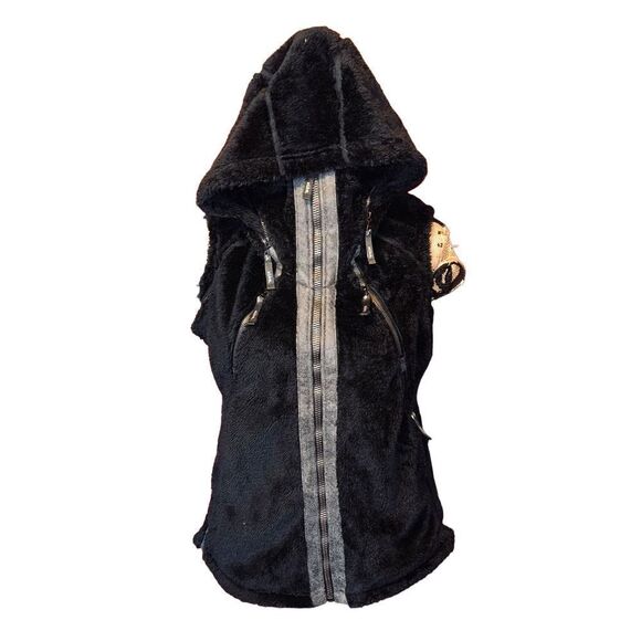 KÜHL Flight Vest, Black Fleece With Stowaway Hood Sz M - Picture 3 of 5